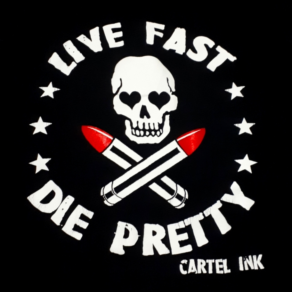 "Live Fast Die Pretty" Skull T-shirt